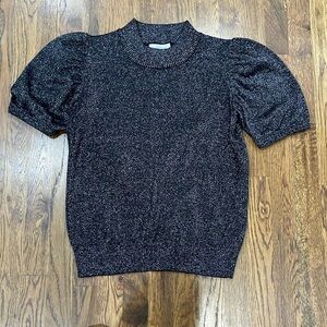 Liz Claiborne, Mock Neck Shirt Sleeve Top, Sz L, NWT